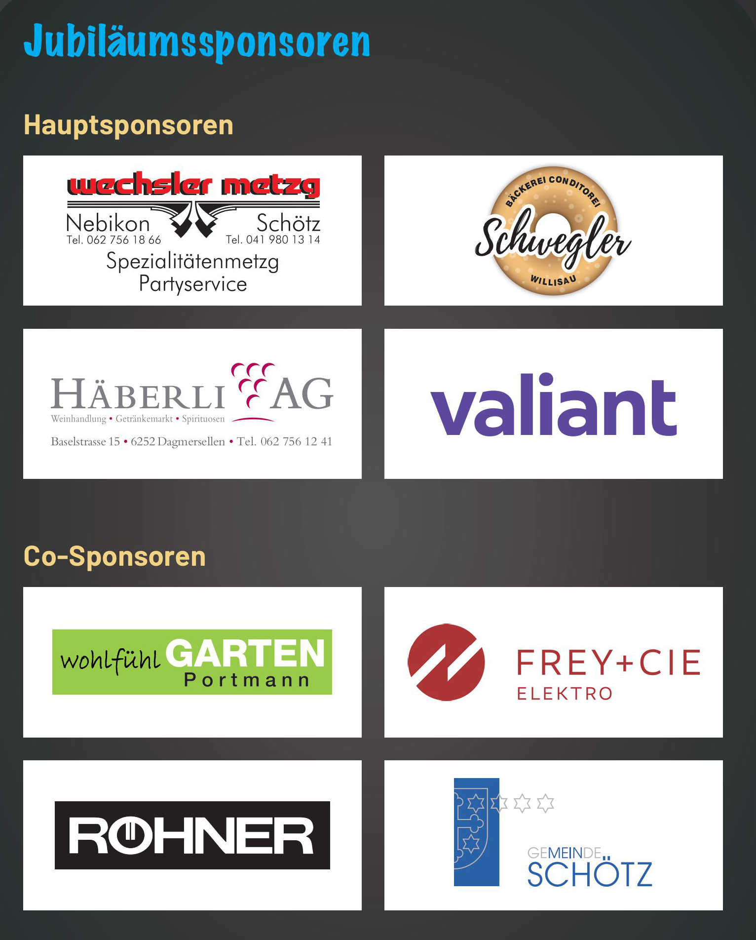 Jubiläumssponsoren 2026