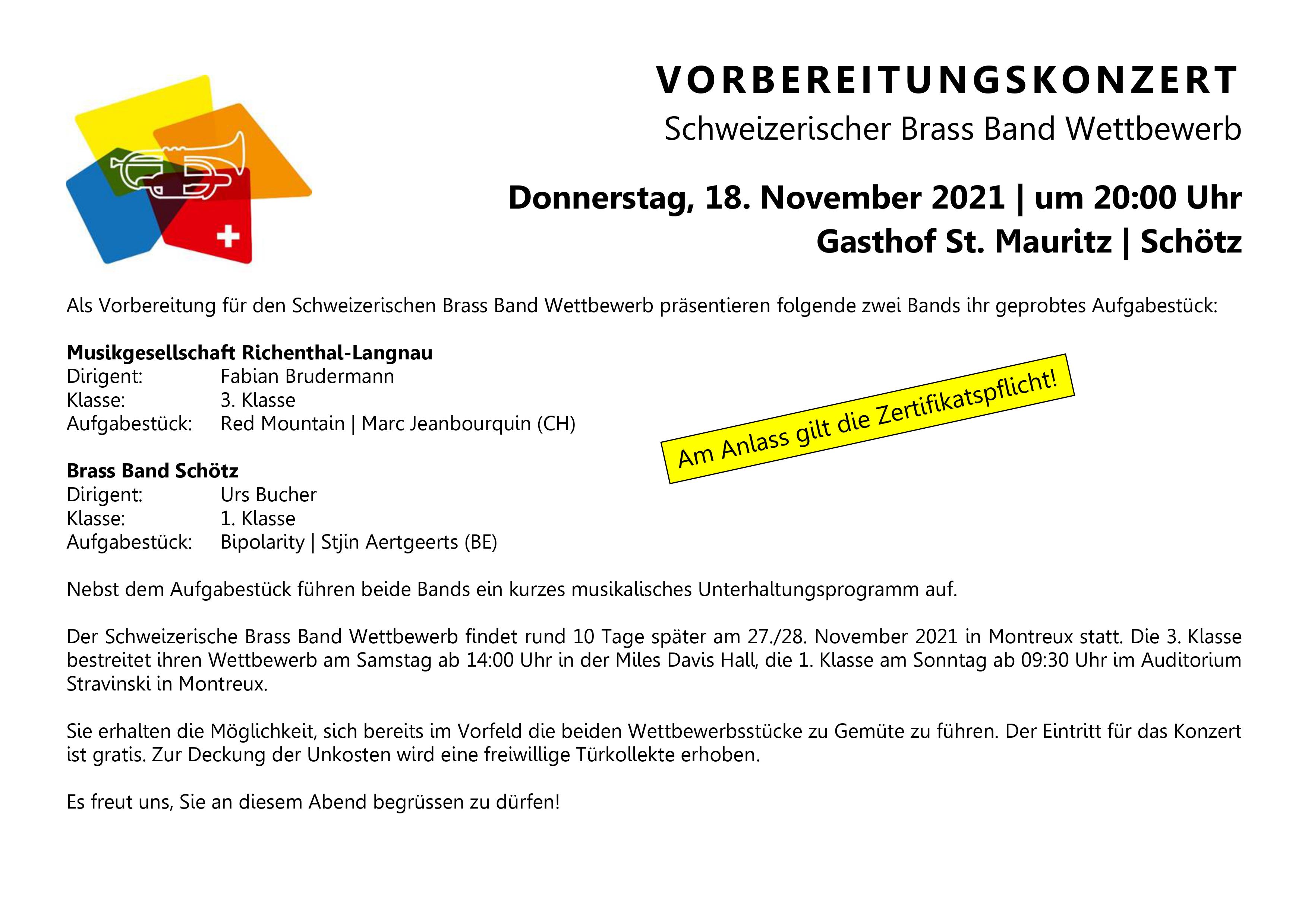 SBBW Vorbereitungskonzert 2021